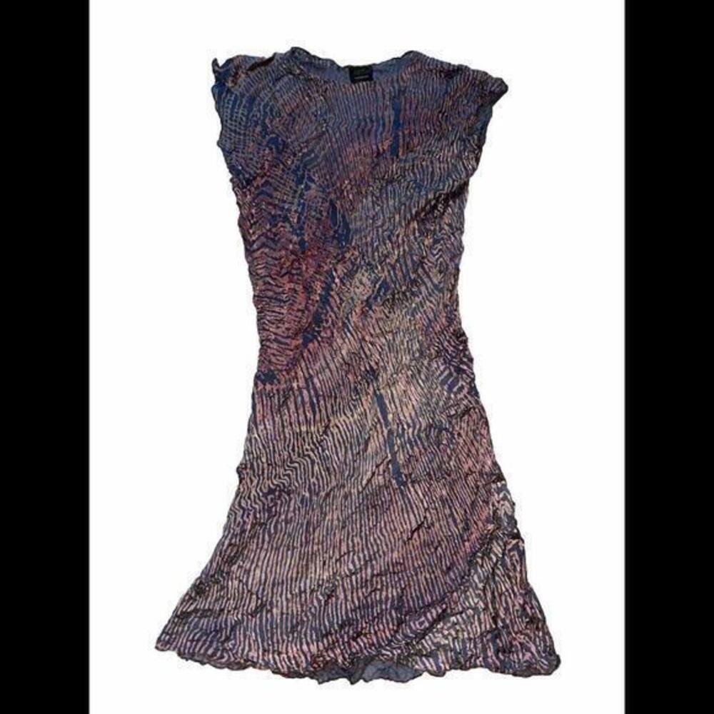 Carter Smith Shibori Famous designer Semi Sheer Hand Dyed Silk Dress
